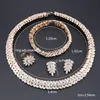 Modehalsband Dubai Gold Color Jewelry Set Brand Nigerian Bridal Wedding Women Costum Necklace Earrings241i