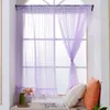 Cortina cortina Janela sólida Tule Sheer para a cozinha sala de estar de triagem de poliéster Polytering painel decoração1