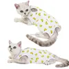 Costume de récupération chirurgicale pour chat imprimé Costume de stérilisation pour chat respirant Vêtements de chirurgie Vêtements anti-léchage des plaies et cadeau de sable