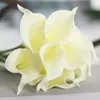 Symulowany Fake Flower Sztuczne Calla Lily Bukiet ślubny Bukiet Latex Real Touch Home Party Office Desktop