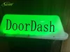 Señal de DoorDash de 14 ", señal superior de cabina de coche, luz LED, batería de recarga remota, inversor magnético, lámpara de luz de Taxi