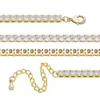 Luxury Bling Zircon Anklets Street Fashion Women 18k Gold Rhodium Plated Tennis Chain Hip Hop Anklets