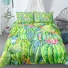 Fashion Plant Printed Cactus Succulents Bedding Sets Home Decoration Quilt Duvet Cover Pillowcase Drop Shipping 201021