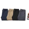 Höst Casual Pant Men 2020 Affärssträng Bomull Straight Fit Byxor Man Formell Klänning Byxor Black Khaki Plus Storlek 42 44 46 LJ201221