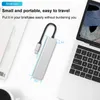 6 em 1 Type-C Station Docking USB C Hub 4K HD 87W Rápido Charge USB3.0 Splitter SD / TF Card Slots Adaptador para Conversor MacBook