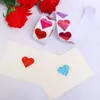 1/1.5 cala czerwone serce kształt naklejki samoprzylepne walentynki papierowe etykiety na opakowania cukierki Dragee torba pudełko prezent torba do pakowania ślub 500 sztuk