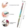 3-in-1 Nail Cuticle Remover Cleaner Pusher Morsetto Pinzette per l'estensione delle unghie Shaping Picking Strass Strumento in acciaio inossidabile