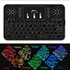 Q9 2.4GHz teclado sem fio RGB ROB Backlit Touchpad para Android / Google Smart TV Air Mouse Mini Teclado vs I8