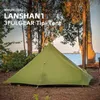 バージョン230cm 3f UL Gear Lanshan 1 Ultralight Camping 3/4シーズン15d Silnylon Rodless Tent 220121