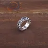 Vintage S925 Sterling Silver Ring Jóias Eterno Ring Efreto Anel de moda antiga Men e mulheres Estilo punk