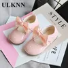 ULKNN Baby Girls Cute Bow Chaussures polyvalentes 2020 Nouvelle version coréenne Princesse Chaussures de style Chaussures de danse en cuir LJ201104