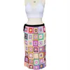 Popularna ręcznie robiona szydełkowa spódnica Kobiety bohemia ręcznie hak kwiatowy spódnica letnia jesień zima cała odpowiednia sukienka modowa T200113