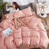 Four-piece Silk Cotton Bedding Sets King Queen Size Soft Printed Quilt Cover Pillow Case Duvet Cover Brand Bed Comforters Sets Fas308h