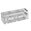 Roestvrijstalen tandenborstelhouder tandpasta stand rack lijm badkamer organizer LJ201128