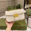 2022 FASHION Marmont WOMEN luxurys 디자이너 가방 446744 진짜 가죽 핸드백 체인 화장품 메신저 쇼핑 숄더백 Totes 레이디 지갑 지갑 BOX 01