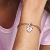 Abalorio colgante de plata de ley 925 de dos tonos Be Yourself con dibujos animados que se adapta a pulseras de cuentas de estilo Pandora europeo