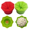 Silicone Red Green Popcorn bowl Home Microwaveable Pop Corn Maker Bowl Microwave Safe Popcorn Bakingwares Bucket 201214