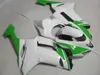 Kit de carenado de carrocería de motocicleta para KAWASAKI Ninja ZX6R 636 07 08 ZX 6R 2007 2008 ABS carenados blancos y verdes carrocería + regalos KB56