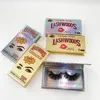 Lashwood Eyelash Case Vide Rectangle Magnetic Glod Holographic Lash Boxes pour Cils de Vison Individuels 25mm 27mm