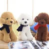 32 cm Teddy Dog Kids Toys fofo Bichon Dog Plush Doll Baby Toys Simulation Doll para meninas Presente de aniversário LJ201126