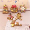 6/11 pcs Mini bonhomme de pain d'épice ornements de Noël cerf bonhomme de neige arbre de Noël pendentif décoration nouvel an décor fournitures de fête Y201020