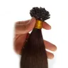 Gerade Keratin-Kapseln, menschliches Fusionshaar, Nagel I-Spitze, maschinell hergestellte Remy-Pre-Bond-Haarverlängerung, 35,6–66 cm, 50 g, 70 g, 100 g, 100 Stück/Beutel