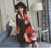 Lyx- Nya Kvinnor Vinter Scarf Tjock Mjuk Varm Cashmere Scarf Luxury Fashion Big Flowers Long Tassel Sjal Scarves Dual-Använd Blanket Scarf