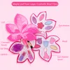 Kids Girls Makeup Tool Kit Cosmetics Play Toy Maple Leaf Shape Children Pretend Toys Box