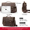KAVIS Crazy Horse Leather Bags Vintage Male Leather Briefcase Shoulder Messenger Handbag Men Laptop Business Travel 2022