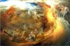 美しい天使の空の雲の天井ヨーロッパ天井壁画3Dカスタマイズされた壁紙