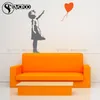 Banksy menina adesivo de parede balão amor coração vinil decalque meninas quarto crianças adesivos decoração casa t200601336w