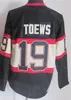 Mannen Vintage Retro Ice Hockey 19 Jonathan Toews Jersey 30 ED Belfour 3 Pierre Pilote 9 Bobby Hull 8 Bill Mosienko 10 Patrick Sharp Zwart Rood Wit All Gestikt Heiying