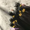 Capelli di seta allineati con cuticole vergini europee di Remy Biondi 1g * 100 Estensioni dei capelli umani pre-incollati dritti 8D con doppio supporto