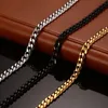 Light Luxury European and American Fashion Mens and Womens Cuban Link Chain Titanium Steel Necklace Fashion Chain Stainless Steel 7315823