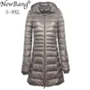 NewBang 7XL 8XL Plus Lange Daunenjacke Frauen Winter Ultraleichte Daunenjacke Frauen Mit Kapuze Daunenmantel Weibliche Große Größe Mäntel 201120