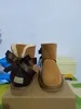 Bottes de neige pour femmes Gaulles pour bébé Cow Split Geothe Cuir Boots Boots Boots Boot Boot Navy Navy Flower Navy Boot