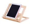 Ajustável Portátil Wood Livro Suporte Suporte De Madeira Bookstands Laptop Tablet Estudo Cook Receita Livros Suportes Desfruta Desfruta Organizadores