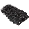 Cheveux vierges brésiliens 1325 fermeture frontale en dentelle avec 4 paquets de cheveux humains indiens en vrac profond avec fermeture eau Kink9644669