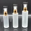 20ml 30 ml 40ml 50ml Mattglas Flasche Lotion Nebel Spray Pumpe Flaschen Kosmetik Probe Vorratsbehälter Gläser Pot Parfüm Flasche GGA3832-