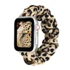 Per Apple Watch Series 6 5 4 3 2 Fashion Leopard Flowers Soft Scrunchie Cinturino da polso con cinturino casual