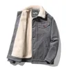 Men's Jackets Mcikkny Men Warm Corduroy Coats Fur Collar Winter Casual Outwear Male Thermal1