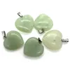 20mm Natural Crystal Picture Agate Stone Love Heart Charms Rose Quartz Pendants Trendy for Jewelry Making Wholesale