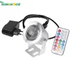 Lampe sous-marine LED IP67 12 Couleurs 1000LM 10W RVB Fontaine Lumière de synchronisation Fonction de synchronisation Piscine Pondern Tank Aquarium Spotlight Spotlight UE Plug Y200922