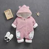 Pagliaccetto autunno inverno con cappuccio ragazze tuta per neonati ragazzi tuta infantile unisex vestiti del bambino 0-3 mesi 201028