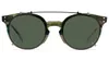 Brand Clip on Sunglasses Mens Eyeglass Frames with Sunglass Lens for Men Women Gray/dark Green Lenses Sun Glasses Optical Glasses Frame