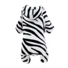Pet Overalls Herbst Winter Warme Zebra Streifen Muster Samt Kleidung Kostüm Für kleine mittelgroße Hunde S-XXL1
