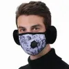 Winter Waim Velvet Windproof Face Mask Women Bandana Ears Vintage Crystal Charming popular Adult 2020 Fashionable Masks