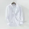 Camisas casuales para hombre 2021 Mens de verano de algodón de lujo de algodón de lujo diseñador de manga larga de manga larga Top de negocios Hombre de sexo masculino Single Breasted Shirts1