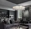 Modern high-end villa konst personlighet lampor enkel atmosfär kedja ljuskrona nordiska sovrum vardagsrum restaurang ljus