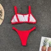 Omkagi 수영복 여성 하이 컷 섹시한 수영복 수영복 낮은 허리 Biquini가 비키니 세트 비키니 단단한 Maillot de Bain Femme T200508